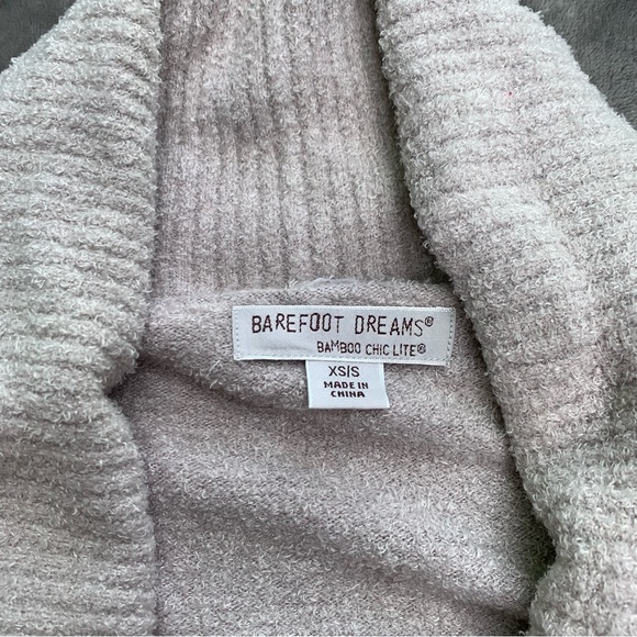 Barefoot Dreams Tan Bamboo Chic Lite Cardigan Soft Open Front XS/S. Oatmeal - Picture 5 of 6